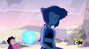 Steven Universe confronts Lapis Lazuli about spying on her friends.