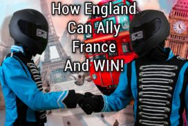 An English Brobot shakes hands with a French Brobot. Text: How England Can Ally France and WIN!