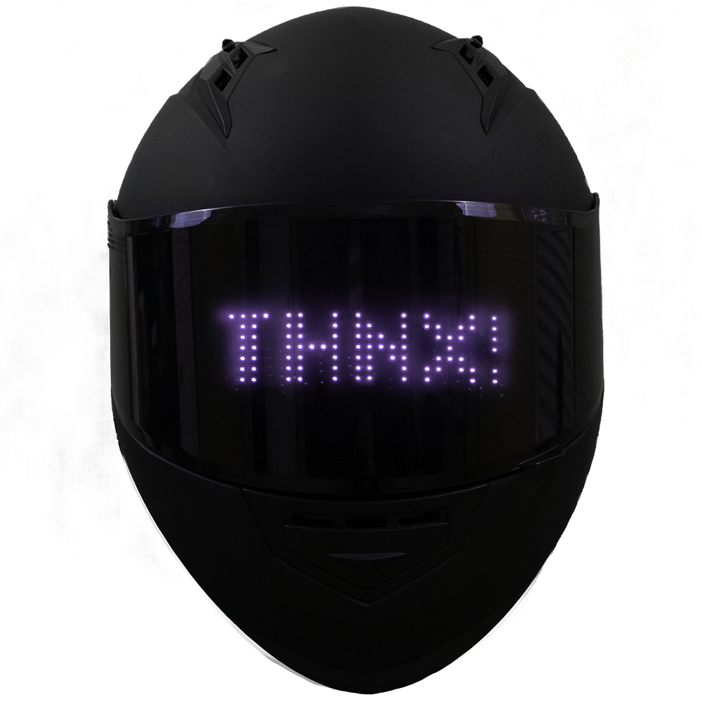 Brobot Helmet, Text: thnx! (thanks)