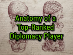 Anatomy of a top ranked diplomacy player (illustrations of brains)